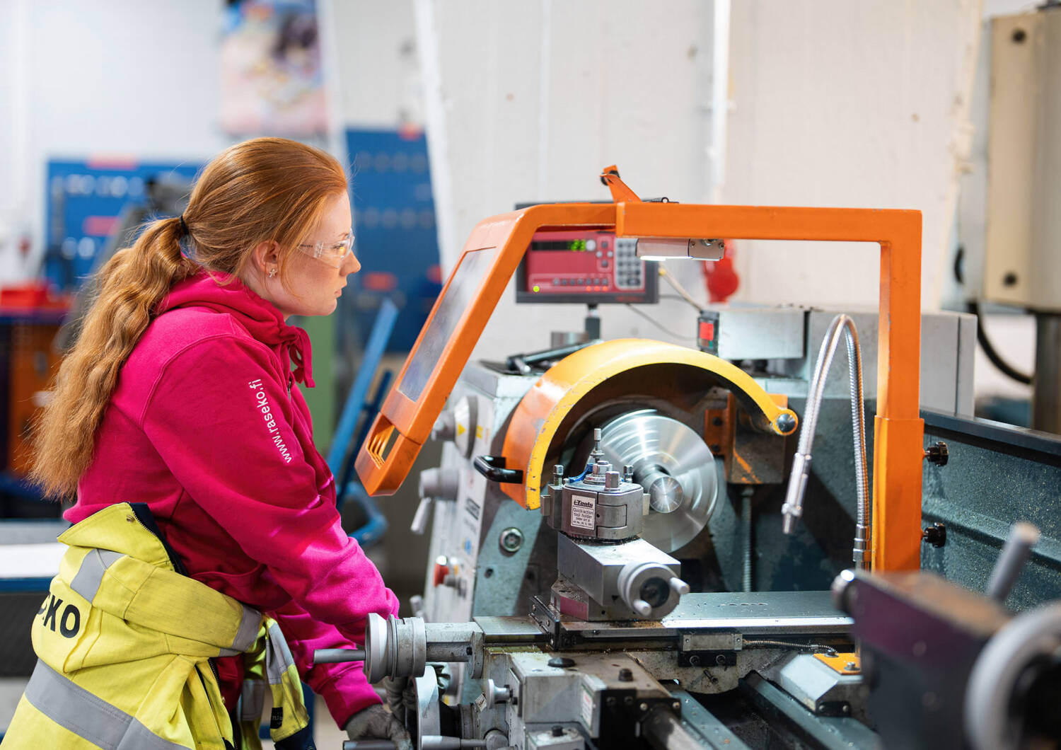 Machinist working.