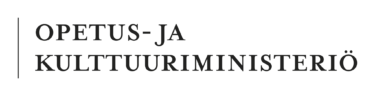 Opetus- ja kulttuuriministeriön logo.