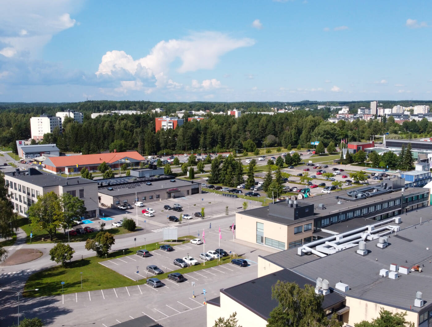 Ilmakuva Rasekon kampusalueesta.