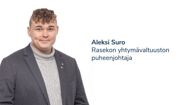 Rasekon yhtymävaltuuston puheenjohtaja Aleksi Suron kuva.
